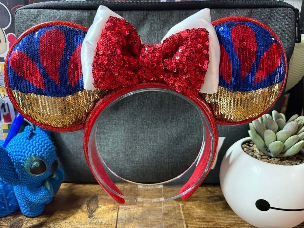 EUC Disney Parks Snow White Sequin Minnie Ears Headband